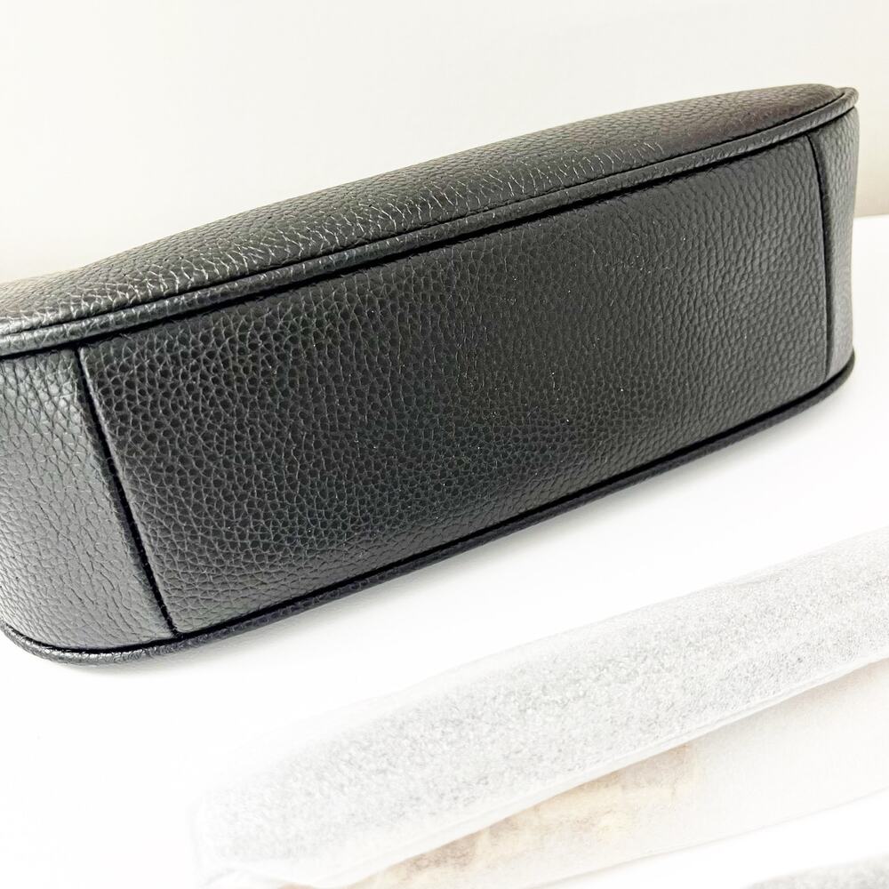 NEW Coach Teri Shoulder Bag in Black Pebbled Leather - Picture 5 of 9